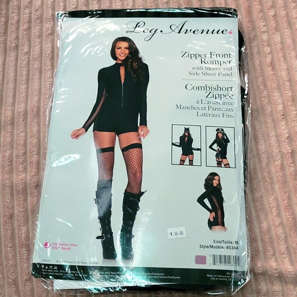 Zipper front romper